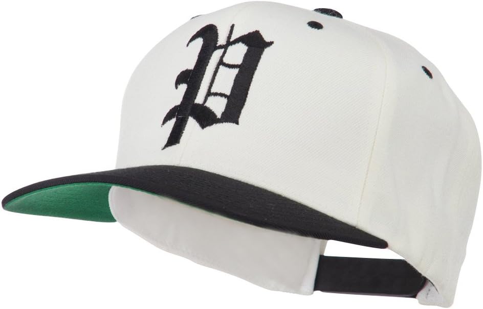 e4Hats.com Old English P Embroidered Flat Bill Cap - Image 2