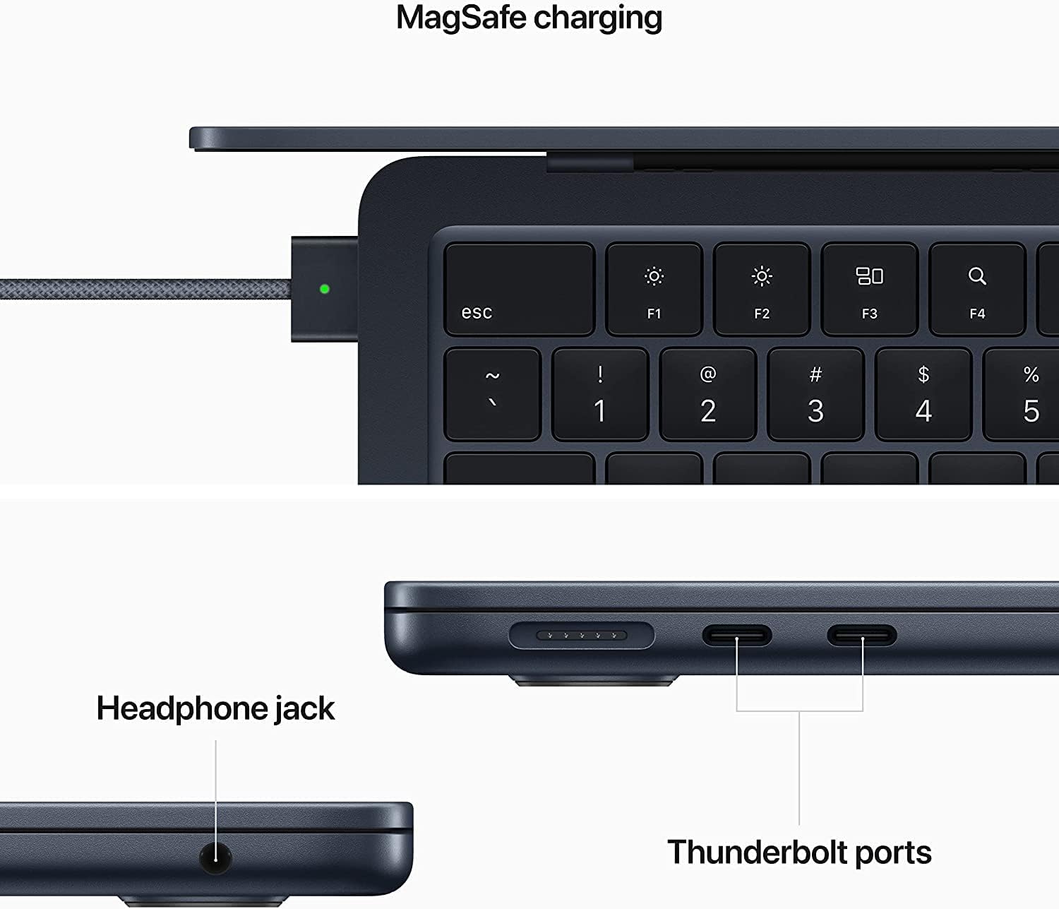 Apple MacBook Air 2022 Laptop with Apple M2 chip (13.6-inch, 8GB RAM, 256GB SSD Storage) Midnight (Renewed) - Image 7