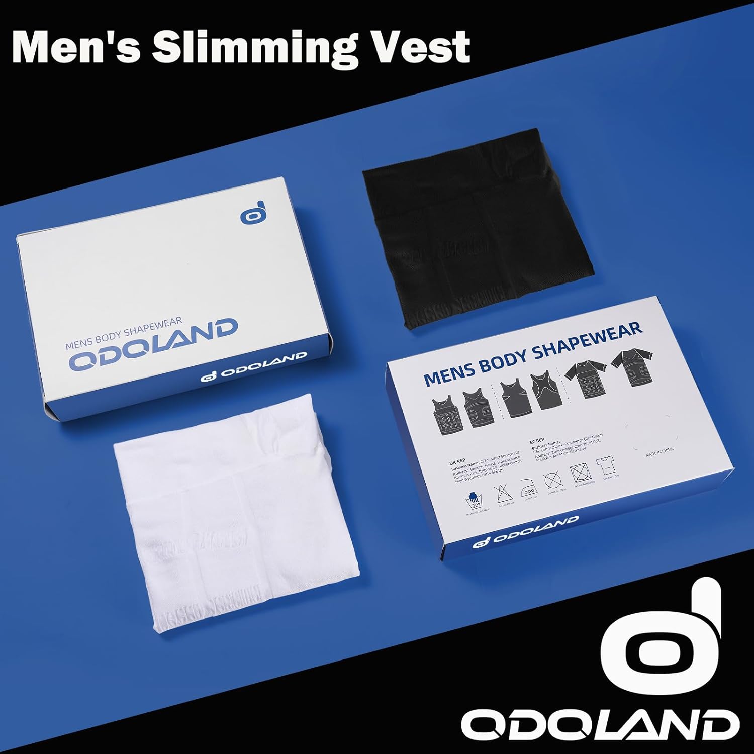 Odoland Men's Body Shaper Slimming Shirt Tummy Vest Thermal Compression Base Layer Slim Muscle Tank Top Shapewear - Image 7