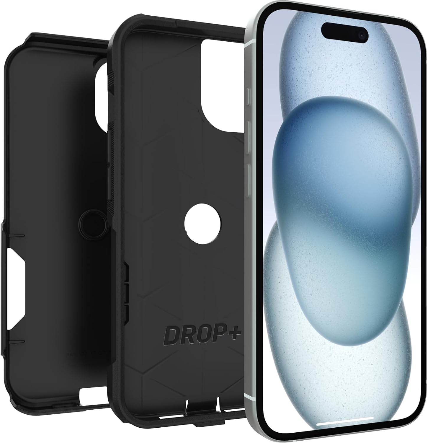 OtterBox iPhone 16e, 15, 14, & 13 Commuter Series Case - Black, Slim & Tough, Pocket-Friendly, with Port Protection - Image 5