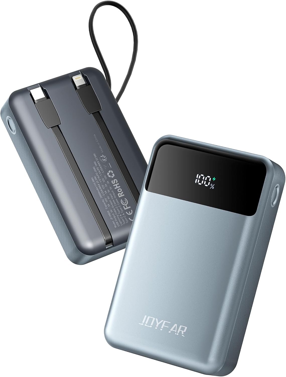 Portable-Charger-Power-Bank Travel Essentials Battery Pack USB C 30000mAh Built in Cable 22.5W Phone Fast Charging Powerbank Compatible with iPhone 16 15 14 13 12 11 iPad Samsung Google Xiaomi - Image 2
