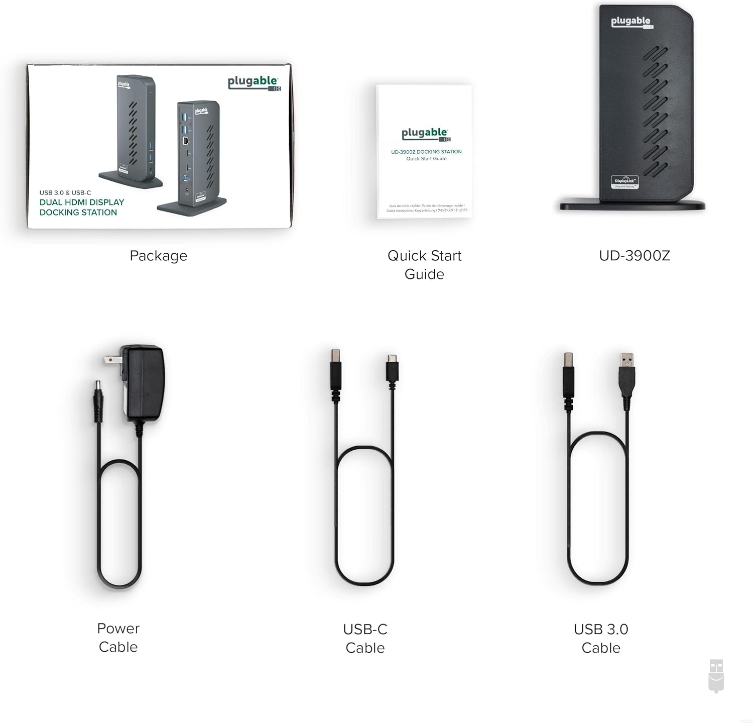 Plugable USB 3.0 and USB-C Universal Laptop Docking Station with 2 HDMI Ports for Windows, Mac, and ChromeOS (Gigabit Ethernet, Audio, 6 USB Ports) - Image 8