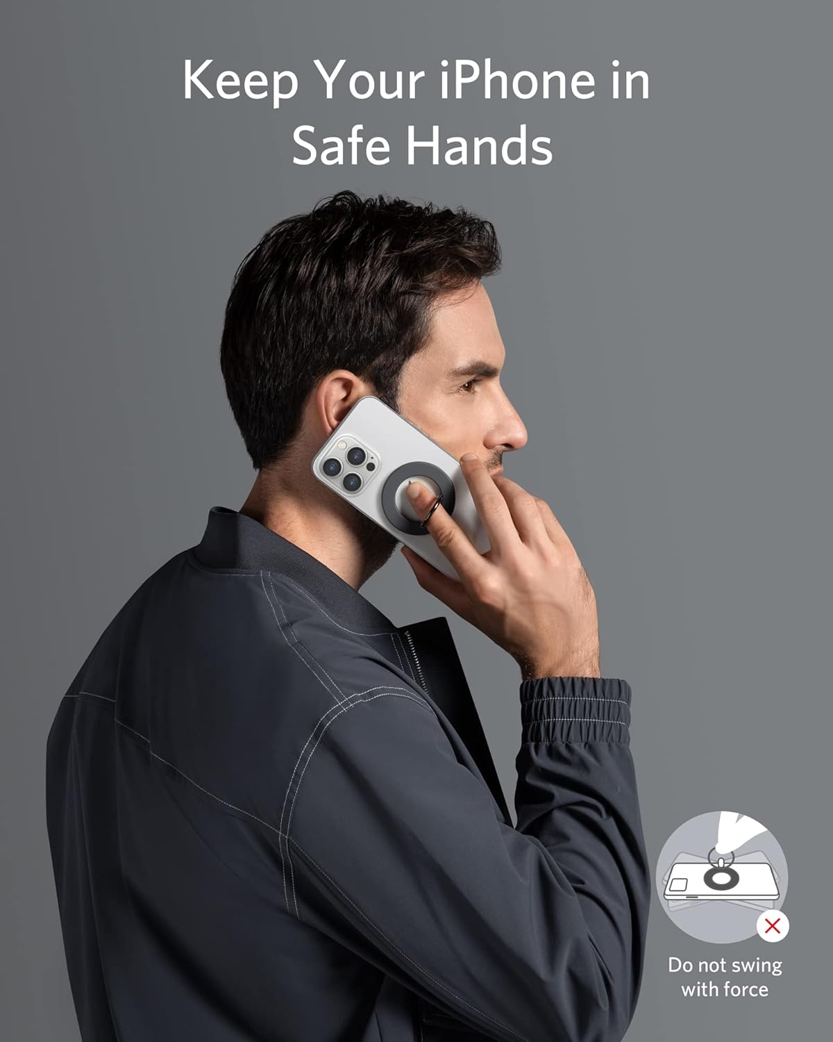 Anker Magnetic Phone Grip, MagGo 610 Ring Holder, Adjustable Kickstand, Only for iPhone 16/16 Plus/16 Pro/16 Pro Max/15/14/13/12 Series - Image 4