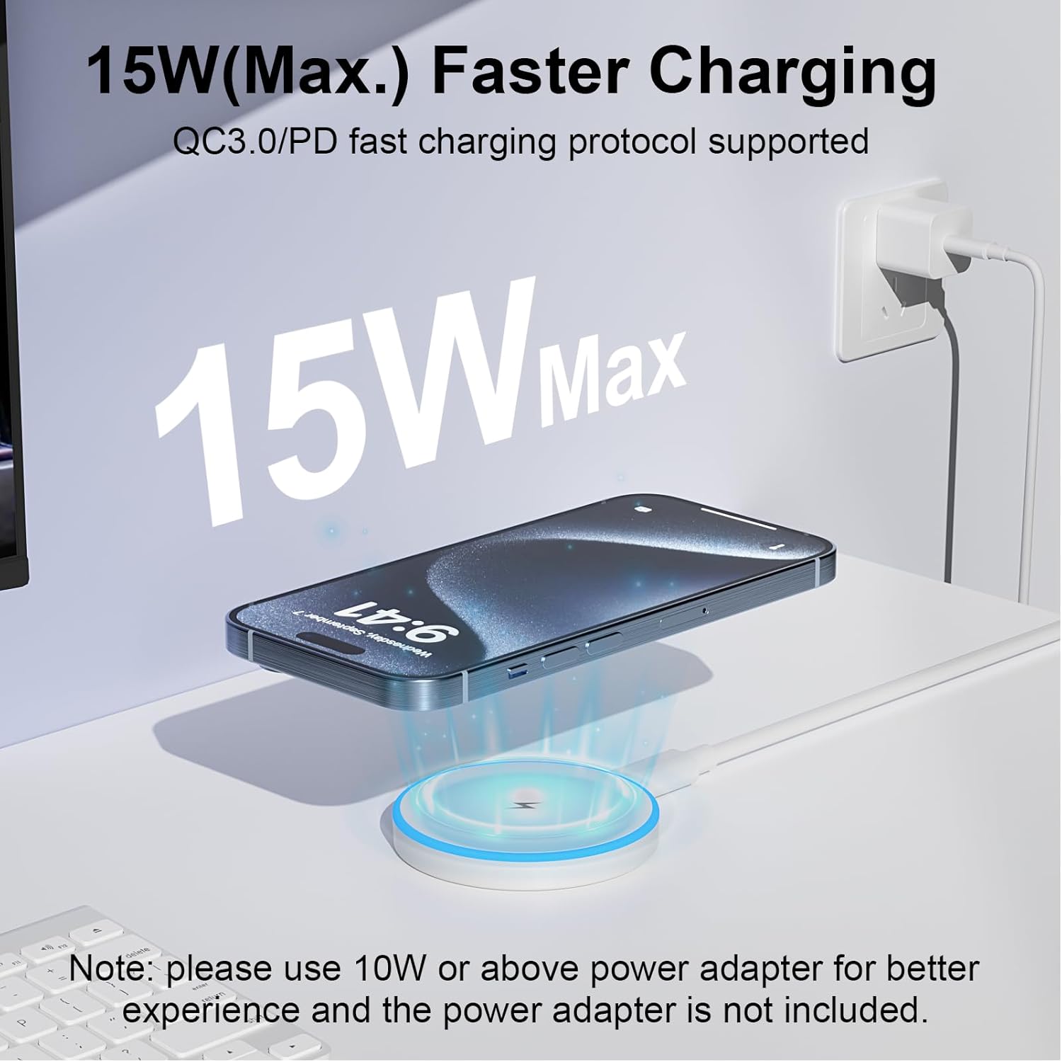 MagSafe Charger 2 Pack 15W Magnetic Wireless Charger Fast Charging Pad Compatible with iPhone 16/15/14/13/12 Series & AirPods 3/2/Pro Magnetic MagSafe Charging Pad with Dual Charging Ports - Image 3