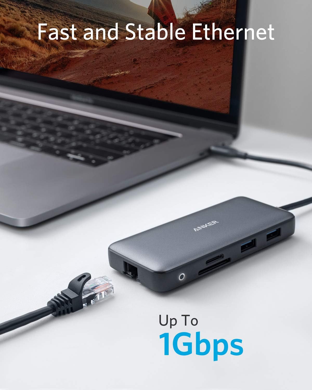 Anker Laptop Docking Station, 8-in-1 USB-C Hub, 4K Dual Monitor USB C Adapter with 2 HDMI, 1 Gbps Ethernet USB Hub, 100W Power Delivery, SD Card Reader for MacBook Pro, XPS and More - Image 8