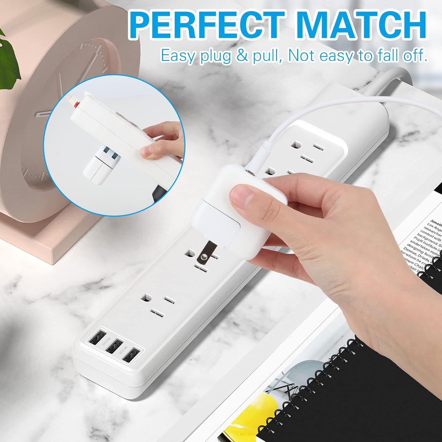 Mac AC Wall Adapter Plug Duckhead US Wall Charger AC Cord US Standard Duck Head for MacBook Mac iBook/iPhone/iPod AC Power Adapter Brick (2 PCs) - Image 6