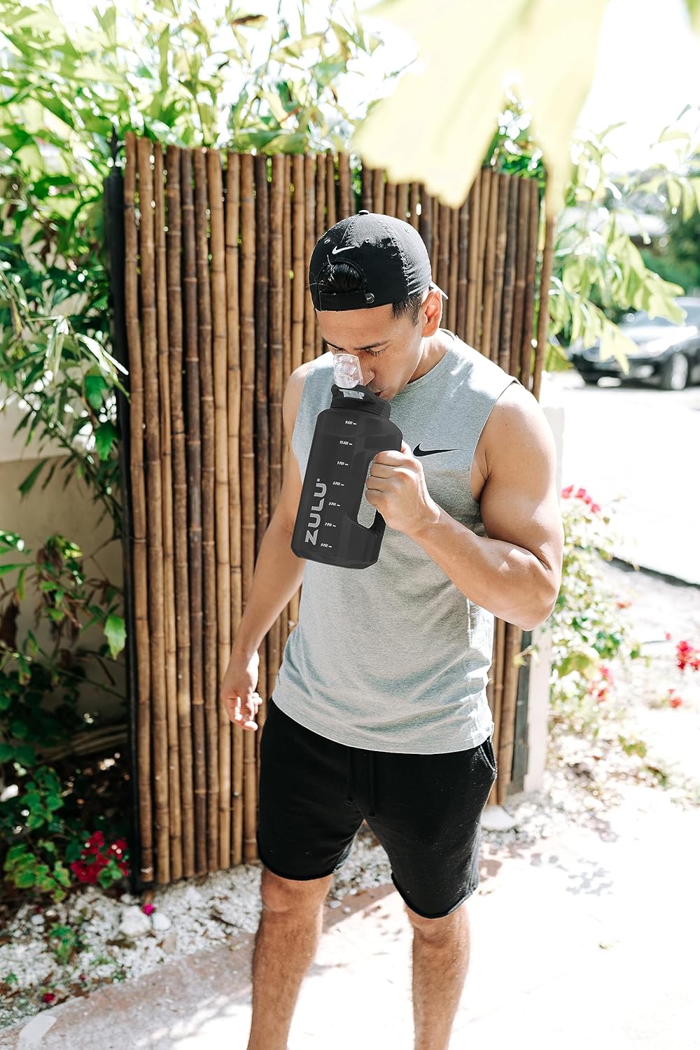 ZULU Goals Large Water Bottle Jug with Time Marker & Handle for All Day Hydration | Silicone Soft Straw with Locking Leak-Proof Lid | For Gym, Camping, Workout, and Outdoors | BPA-Free | 64oz, 128oz - Image 9