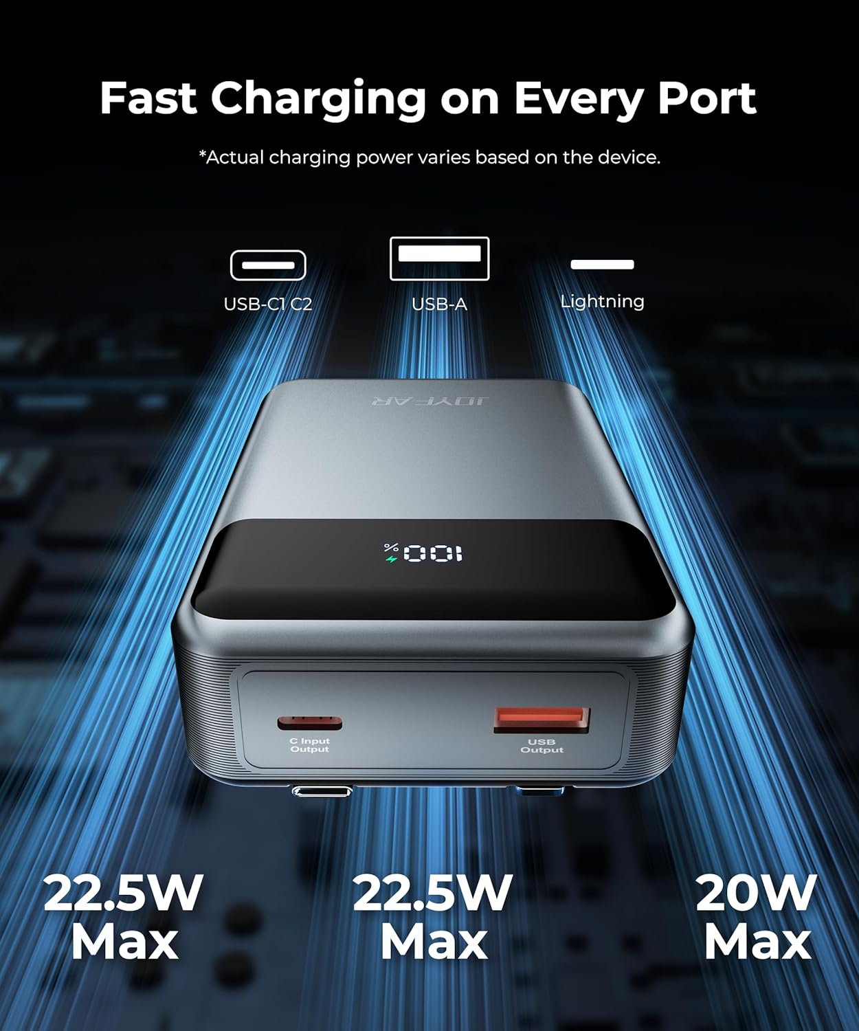 Portable-Charger-Power-Bank Travel Essentials Battery Pack USB C 30000mAh Built in Cable 22.5W Phone Fast Charging Powerbank Compatible with iPhone 16 15 14 13 12 11 iPad Samsung Google Xiaomi - Image 3