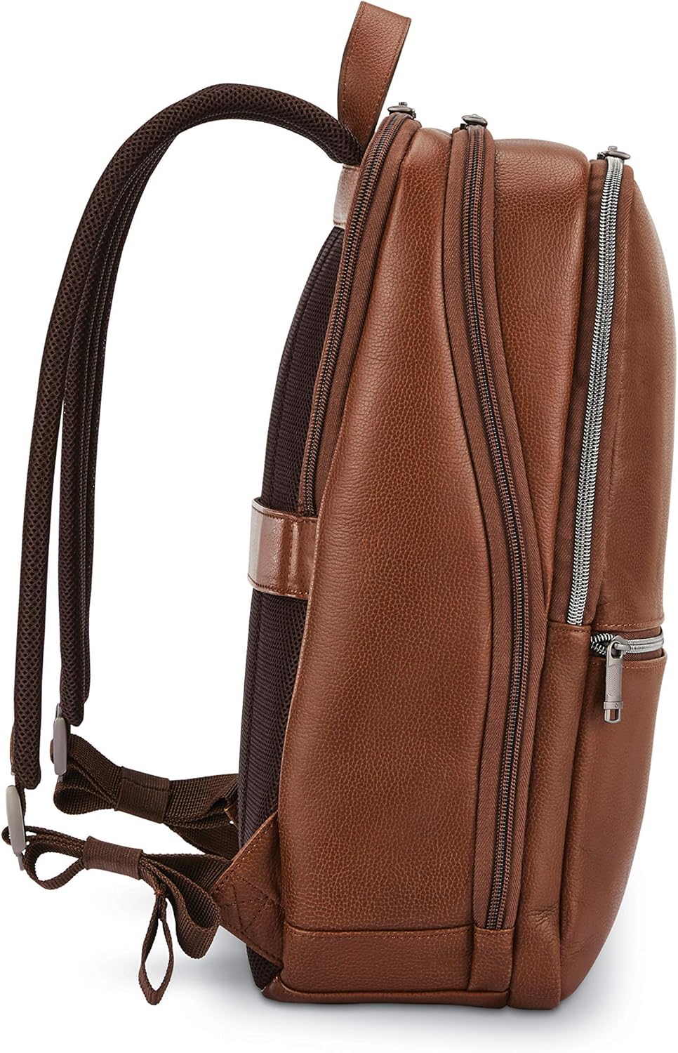 Samsonite Classic Leather Slim Backpack, Cognac , One Size - Image 4