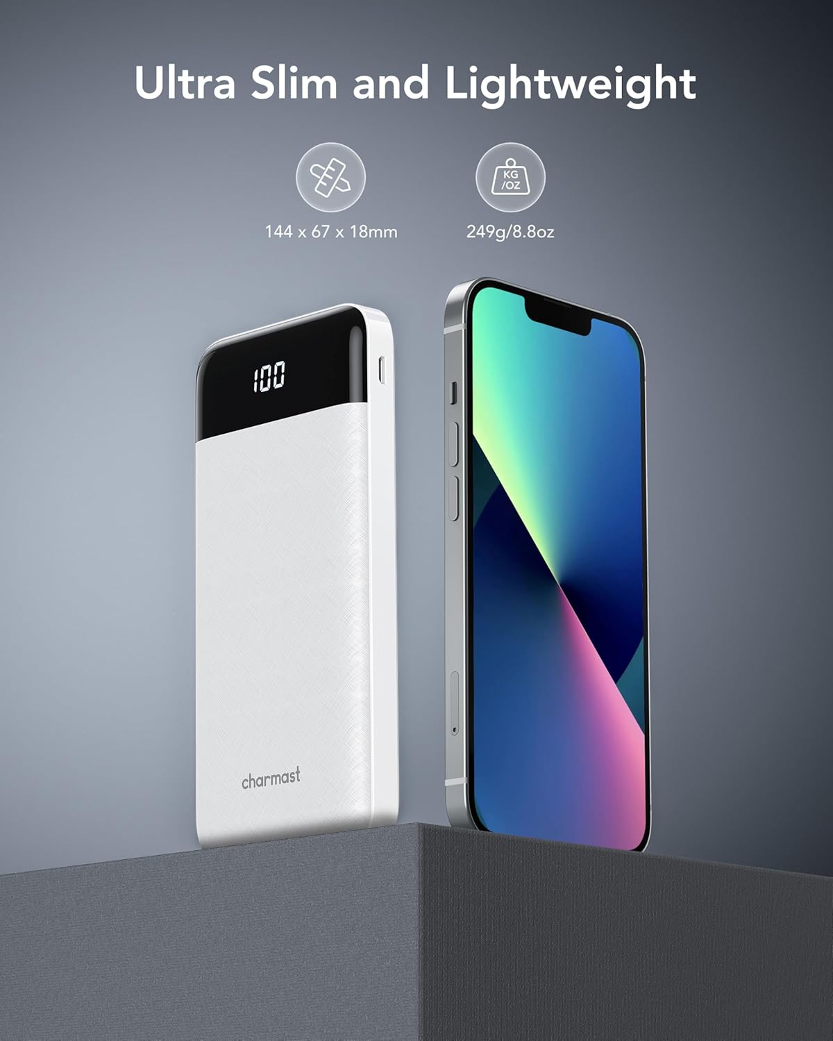 Portable Charger with Built in Cables, Portable Charger with Cords Wires Slim 10000mAh Travel Battery Pack 6 Outputs 3 Inputs 3A Fast Charging Power Bank for Samsung Google Pixel LG Moto iPhone iPad - Image 6